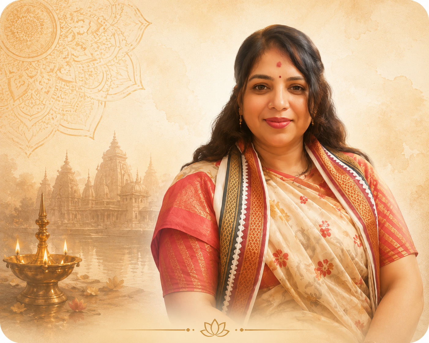 Sanskrit Guru Kusum Shree teaching traditional scriptures